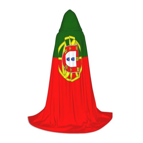 NImongt Kapuzenumhang mit portugiesischer Flagge, Teenager, Kinder und Erwachsene, Zauberer, Gothic, Karneval, Halloween, Cosplay von NImongt