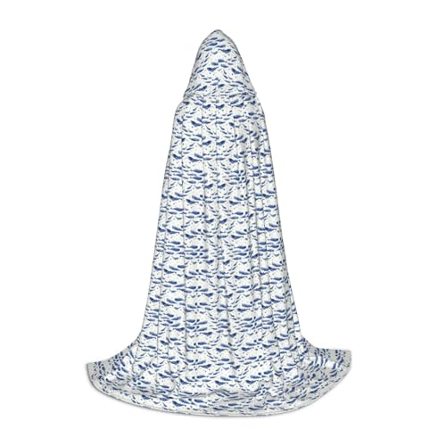NImongt Kleiner Blauwal-Schwimm-Druck, Teenager, Kinder und Erwachsene, Kapuzenumhang, Zauberer, Gothic, Karneval, Halloween, Cosplay NImongt Kleiner Blauwal-Schwimm-Druck, Teenager, Kinder und Erwachsene, Kapuzenumhang, Zauberer, Gothic, Karneval, Halloween, Cosplay von NImongt
