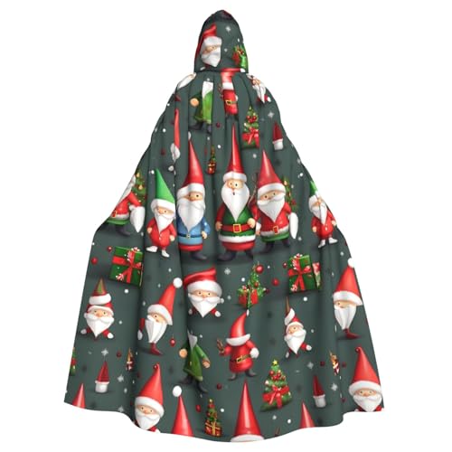 NImongt Lustiger Weihnachtswichtel-Druck, Halloween, mit Kapuze, bequemer Umhang für Erwachsene, volle Länge, für mittelalterliche Cosplay-Kostüme von NImongt