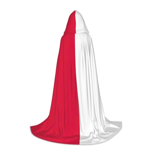 NImongt Polnischer Flaggenaufdruck, Teenager, Kinder und Erwachsene, Kapuzenumhang, Zauberer, Gothic, Robe, Karneval, Halloween, Cosplay NImongt Polnischer Flaggenaufdruck, Teenager, Kinder und Erwachsene, Kapuzenumhang, Zauberer, Gothic, Robe, Karneval, Halloween, Cosplay von NImongt