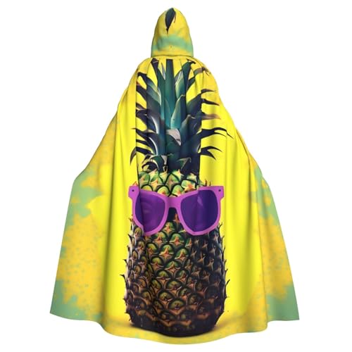 NImongt Psych Ananas-Zitat, Druck, Halloween, mit Kapuze, bequemer Umhang für Erwachsene, volle Länge, für mittelalterliche Cosplay-Kostüme von NImongt