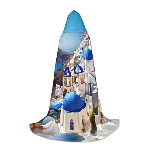 NImongt Santorini Umhang mit Kapuze, griechische Insel, Meerblick, Teenager, Kinder und Erwachsene, Zauberer, Gothic, Karneval, Halloween, Cosplay NImongt Santorini Umhang mit Kapuze, griechische Insel, Meerblick, Teenager, Kinder und Erwachsene, Zauberer, Gothic, Karneval, Halloween, Cosplay von NImongt