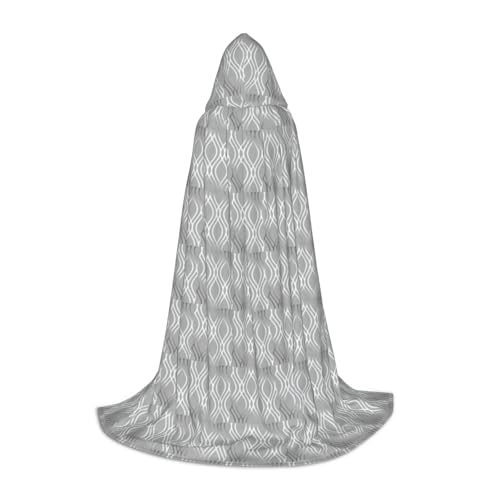 NImongt Silberfarbener geometrischer Figuren-Druck, Teenager, Kinder und Erwachsene, Kapuzenumhang, Zauberer, Gothic, Robe, Karneval, Halloween, Cosplay NImongt Silberfarbener geometrischer Figuren-Druck, Teenager, Kinder und Erwachsene, Kapuzenumhang, Zauberer, Gothic, Robe, Karneval, Halloween, Cosplay von NImongt