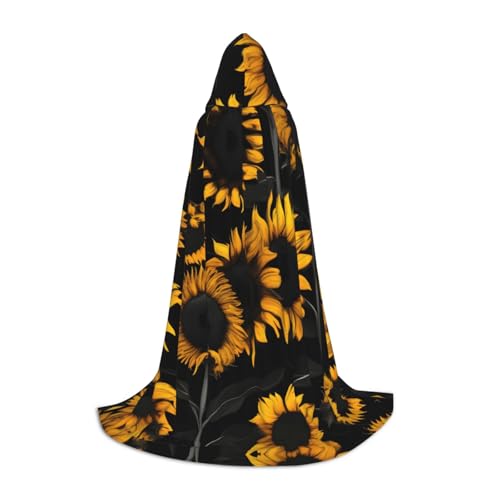 NImongt Sonnenblumen-Umhang, blühende Blumen, Pflanzen, Druck, Teenager, Kinder und Erwachsene, Kapuzenumhang, Zauberer, Gothic, Karneval, Halloween, Cosplay NImongt Sonnenblumen-Umhang, blühende Blumen, Pflanzen, Druck, Teenager, Kinder und Erwachsene, Kapuzenumhang, Zauberer, Gothic, Karneval, Halloween, Cosplay von NImongt