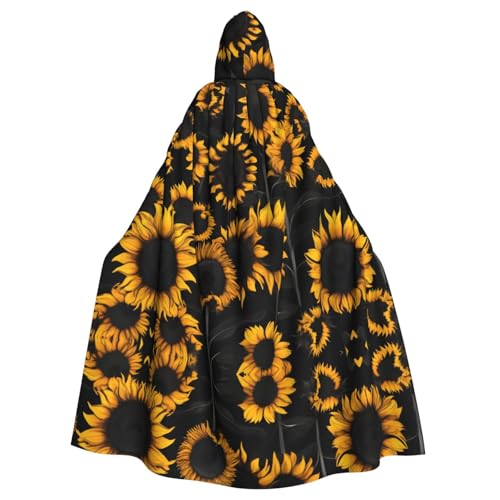 NImongt Sonnenblumen-Umhang mit blühenden Blumen, Pflanzen, Druck, Halloween, mit Kapuze, bequem, für Erwachsene, volle Länge, für mittelalterliche Cosplay-Kostüme NImongt Sonnenblumen-Umhang mit blühenden Blumen, Pflanzen, Druck, Halloween, mit Kapuze, bequem, für Erwachsene, volle Länge, für mittelalterliche Cosplay-Kostüme von NImongt