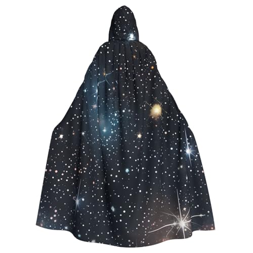NImongt Sternbild Sternhaufen Galaxien Druck Halloween Kapuze bequemer Umhang Erwachsene volle Länge für mittelalterliche Cosplay-Kostüme von NImongt