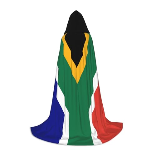 NImongt Südafrikanische Flagge, Druck, Teenager, Kinder und Erwachsene, Kapuzenumhang, Zauberer, Gothic, Robe, Karneval, Halloween, Cosplay von NImongt