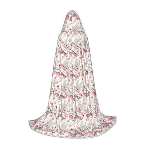 NImongt The Paris Tower And A Bicycle Print Teens Kids And Adults Hooded Cloak Wizard Gothic Robe Carnival Halloween Cosplay NImongt The Paris Tower And A Bicycle Print Teens Kids And Adults Hooded Cloak Wizard Gothic Robe Carnival Halloween Cosplay von NImongt