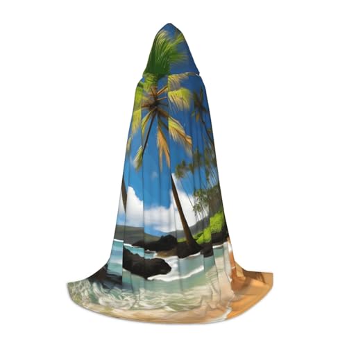 NImongt Tropische Palme, Hawaii-Stranddruck, Teenager, Kinder und Erwachsene, Kapuzenumhang, Zauberer, Gothic, Robe, Karneval, Halloween, Cosplay NImongt Tropische Palme, Hawaii-Stranddruck, Teenager, Kinder und Erwachsene, Kapuzenumhang, Zauberer, Gothic, Robe, Karneval, Halloween, Cosplay von NImongt