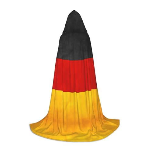 NImongt Umhang mit Deutschland-Flagge, für Teenager, Kinder und Erwachsene, mit Kapuze, Zauberer, Gothic, Karneval, Halloween, Cosplay von NImongt