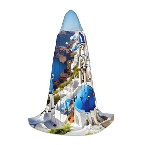 NImongt Umhang mit Kapuze für Jugendliche und Erwachsene, Motiv: griechische Insel, Meerblick, Zauberer, Gothic, Karneval, Halloween, Cosplay NImongt Umhang mit Kapuze für Jugendliche und Erwachsene, Motiv: griechische Insel, Meerblick, Zauberer, Gothic, Karneval, Halloween, Cosplay von NImongt