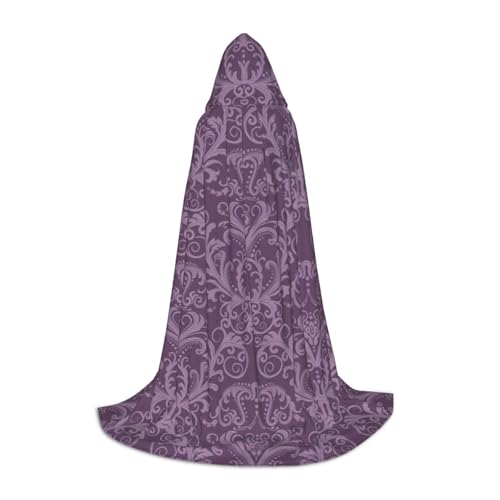 NImongt Umhang mit Kapuze für Teenager, Kinder und Erwachsene, Violett, Zauberer, Gothic, Karneval, Halloween, Cosplay von NImongt