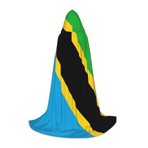 NImongt Umhang mit Kapuze für Teenager und Erwachsene, Motiv: Tansania-Flagge, Zauberer, Gothic, Karneval, Halloween, Cosplay NImongt Umhang mit Kapuze für Teenager und Erwachsene, Motiv: Tansania-Flagge, Zauberer, Gothic, Karneval, Halloween, Cosplay von NImongt