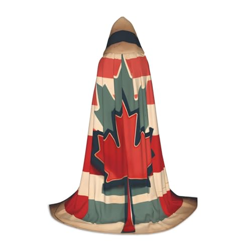 NImongt Umhang mit Kapuze im Retro-Stil, Motiv: Kanada-Flagge, Teenager, Kinder und Erwachsene, Zauberer, Gothic, Karneval, Halloween, Cosplay NImongt Umhang mit Kapuze im Retro-Stil, Motiv: Kanada-Flagge, Teenager, Kinder und Erwachsene, Zauberer, Gothic, Karneval, Halloween, Cosplay von NImongt