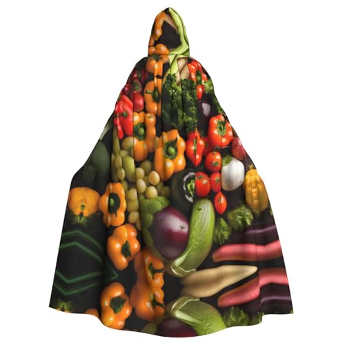 NImongt Umhang mit Kapuze und frischem Gemüse und Früchten, bequem, für Erwachsene, für mittelalterliche Cosplay-Kostüme von NImongt