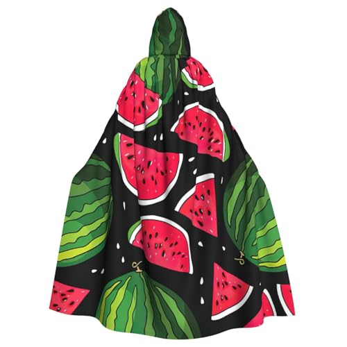 NImongt Wassermelonen-Druck, Halloween, mit Kapuze, bequemer Umhang für Erwachsene, volle Länge, für mittelalterliche Cosplay-Kostüme NImongt Wassermelonen-Druck, Halloween, mit Kapuze, bequemer Umhang für Erwachsene, volle Länge, für mittelalterliche Cosplay-Kostüme von NImongt