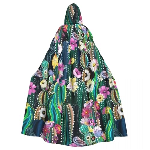 NJIEzhao Erwachsene Umhang Cape Mit Kapuze Abstrakte Mittelalter Kostüm Hexe Wicca Vampir Karneval Party Vintage Hexenkleid von NJIEzhao