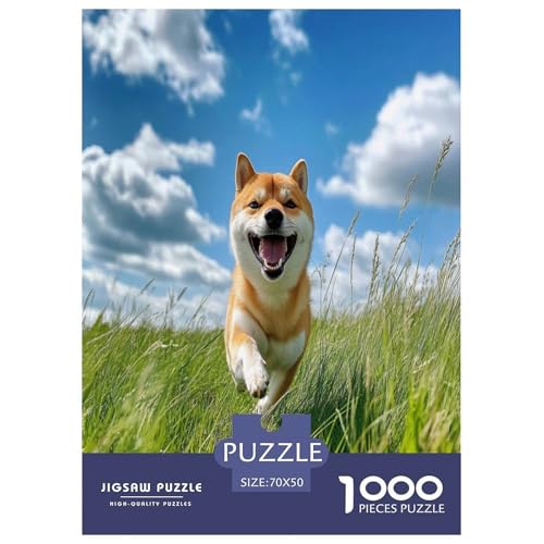 Akita Hund Puzzles 1000 Teile Schwer Puzzle Spielzeug Pädagogisches Spiel Impossible Herausforderungsspielzeug Für Erwachsene Und Kinder Ab 12 Jahren 70x50cm/1000pcs von NJOFERDIN