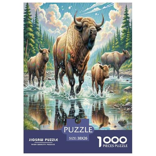 Amerikanischer Bison Puzzles 1000 Teile Schwer Puzzle Spielzeug Pädagogisches Spiel Impossible Herausforderungsspielzeug Für Erwachsene Und Kinder in Bewährter 38x26cm/1000pcs Amerikanischer Bison Puzzles 1000 Teile Schwer Puzzle Spielzeug Pädagogisches Spiel Impossible Herausforderungsspielzeug Für Erwachsene Und Kinder in Bewährter 38x26cm/1000pcs von NJOFERDIN