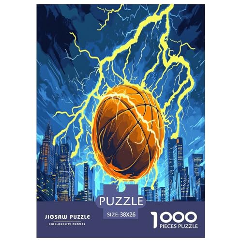 Basketball Puzzles 1000 Teile Schwer Puzzle Spielzeug Lernspiel Impossible Herausforderung Spielzeug Für Erwachsene Und Kinder Ab 12 Jahren 38x26cm/1000pcs von NJOFERDIN