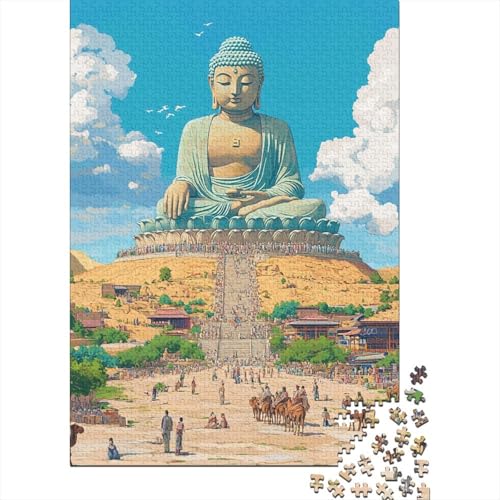 Buddha Puzzle 1000 Teile Schwer Puzzle Spielzeug Pädagogisches Spiel Impossible Herausforderung Spielzeug Für Erwachsene Und Kinder Ab 12 Jahren 1000pcs (75x50cm) von NJOFERDIN