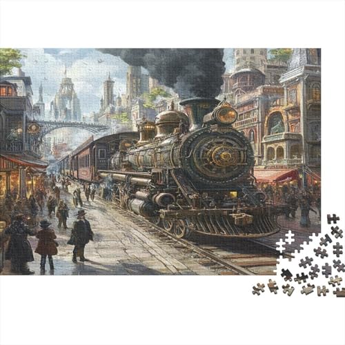 Dampfzug Puzzle 1000 Teile Erwachsener Kniffel Spaß Für Die Ganze Familie - Abwechslungsreiche 1000 Puzzleteilige Motive Puzzle Erwachsene, Puzzel 1000pcs (75x50cm) von NJOFERDIN