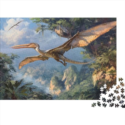 Dinosaurier 1000 Teile, Impossible Puzzle,GesKükenlichkeitsspiel Für Die Ganze Familie, Erwachsenenpuzzle Ab 14 Jahren Puzzel 1000pcs (75x50cm) von NJOFERDIN