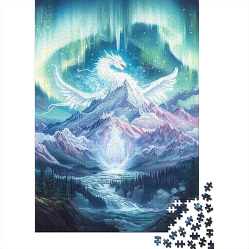 Drache Puzzles 1000 Teile Schwer Puzzle Spielzeug Pädagogisches Spiel Impossible Herausforderung Spielzeug Für Erwachsene Kinder 1000pcs (75x50cm) von NJOFERDIN