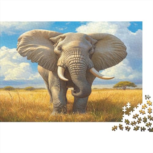 Elefant Puzzle 1000 Teile Erwachsener Kniffel Spaß Für Die Ganze Familie - Abwechslungsreiche 1000 Puzzleteilige Motive Puzzlespiel Erwachsene, Puzzel 1000pcs (75x50cm) von NJOFERDIN