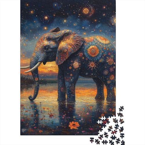 Elephant Puzzles 1000 Teile Schwer Puzzle Spielzeug Lernspiel Impossible Herausforderung Spielzeug Für Erwachsene Und Kinder Ab 14 Jahren 1000pcs (75x50cm) von NJOFERDIN