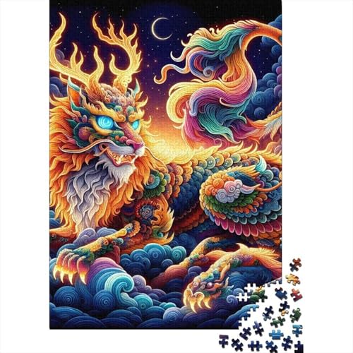 Evil Drache Puzzles 1000 Teile Schwer Puzzle Spielzeug Pädagogisches Spiel Impossible Herausforderungsspielzeug Für Erwachsene Kinder 1000pcs (75x50cm) von NJOFERDIN