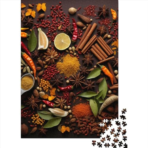 Farbige Gewürze Puzzles 1000 Teile Schwer Puzzle Spielzeug Lernspiel Impossible Herausforderung Spielzeug Für Erwachsene Und Kinder Ab 14 Jahren 1000pcs (75x50cm) von NJOFERDIN