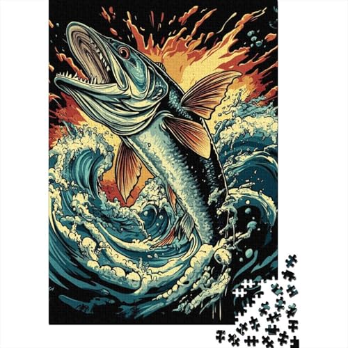 Forelle Puzzle 1000 Teile Schwer Puzzle Spielzeug Pädagogisches Spiel Impossible Herausforderung Spielzeug Für Erwachsene Kinder 1000pcs (75x50cm) von NJOFERDIN