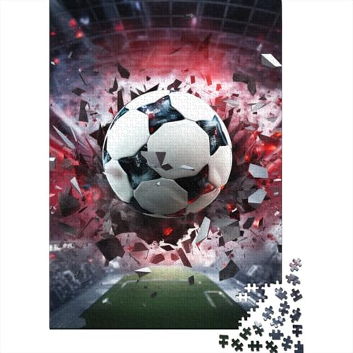 Fußball - Sports Puzzles 1000 Teile Schwer Puzzle Spielzeug Lernspiel Impossible Herausforderung Spielzeug Für Erwachsene Und Kinder in Bewährter 1000pcs (75x50cm) von NJOFERDIN