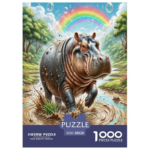 Hippopotamus Puzzles 1000 Teile Schwer Puzzle Spielzeug Pädagogisches Spiel Impossible Herausforderungsspielzeug Für Erwachsene Und Kinder in Bewährter 38x26cm/1000pcs Hippopotamus Puzzles 1000 Teile Schwer Puzzle Spielzeug Pädagogisches Spiel Impossible Herausforderungsspielzeug Für Erwachsene Und Kinder in Bewährter 38x26cm/1000pcs von NJOFERDIN