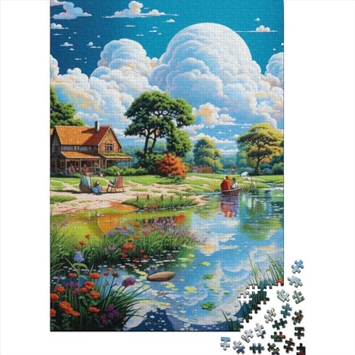 Paradies Puzzles 1000 Teile Schwer Puzzle Spielzeug Pädagogisches Spiel Impossible Herausforderung Spielzeug Für Erwachsene Und Kinder in Bewährter 1000pcs (75x50cm) von NJOFERDIN