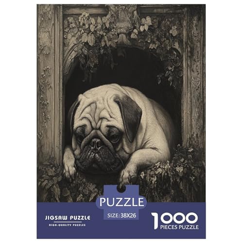 Pug Puzzle 1000 Teile Schwer Puzzle Spielzeug Lernspiel Impossible Herausforderungsspielzeug Für Erwachsene Und Kinder in Bewährter 38x26cm/1000pcs Pug Puzzle 1000 Teile Schwer Puzzle Spielzeug Lernspiel Impossible Herausforderungsspielzeug Für Erwachsene Und Kinder in Bewährter 38x26cm/1000pcs von NJOFERDIN