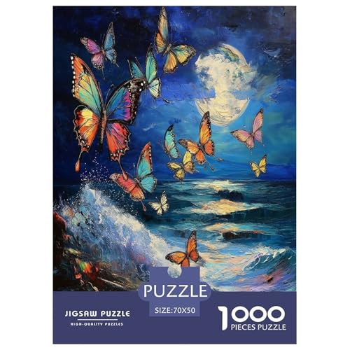 Schmetterling Puzzle 1000 Teile Schwer Puzzle Spielzeug Pädagogisches Spiel Impossible Herausforderungsspielzeug Für Erwachsene Und Kinder Ab 12 Jahren 70x50cm/1000pcs von NJOFERDIN