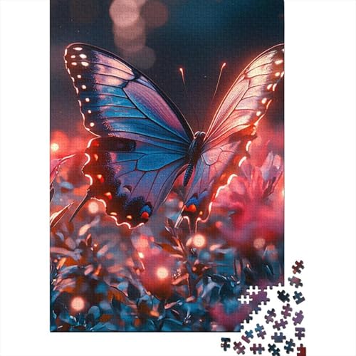Schmetterling Puzzles 1000 Teile Schwer Puzzle Spielzeug Pädagogisches Spiel Impossible Herausforderung Spielzeug Für Erwachsene Kinder 1000pcs (75x50cm) von NJOFERDIN