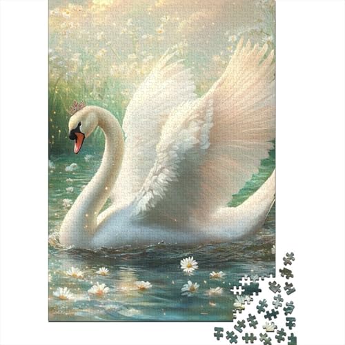 Schwan Puzzle 1000-teilige Schwer Puzzle Spielzeug Pädagogisches Spiel Impossible Herausforderungsspielzeug Für Erwachsene Und Kinder in Bewährter 1000pcs (75x50cm) von NJOFERDIN