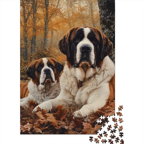 St. Bernard Puzzle 1000 Teile Schwer Puzzle Spielzeug Lernspiel Impossible Herausforderung Spielzeug Für Erwachsene Und Kinder Ab 12 Jahren 1000pcs (75x50cm) von NJOFERDIN