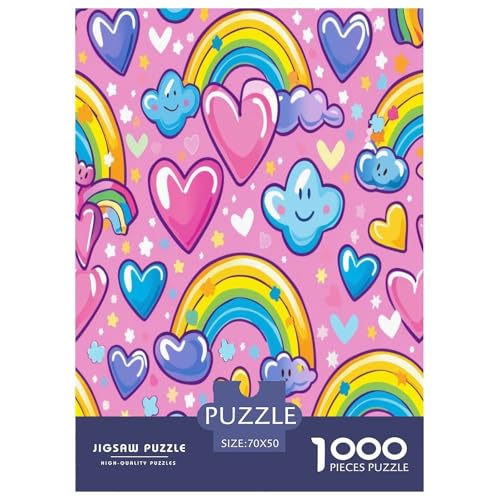 Süße Liebe Muster Puzzle 1000 Teile Schwer Puzzle Spielzeug Lernspiel Impossible Herausforderung Spielzeug Für Erwachsene Und Kinder Ab 14 Jahren 70x50cm/1000pcs von NJOFERDIN