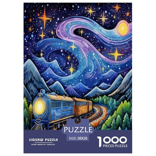 Zug Sternennacht Puzzle 1000 Teile Schwer Puzzle Spielzeug Pädagogisches Spiel Impossible Herausforderungsspielzeug Für Erwachsene Kinder 38x26cm/1000pcs Zug Sternennacht Puzzle 1000 Teile Schwer Puzzle Spielzeug Pädagogisches Spiel Impossible Herausforderungsspielzeug Für Erwachsene Kinder 38x26cm/1000pcs von NJOFERDIN
