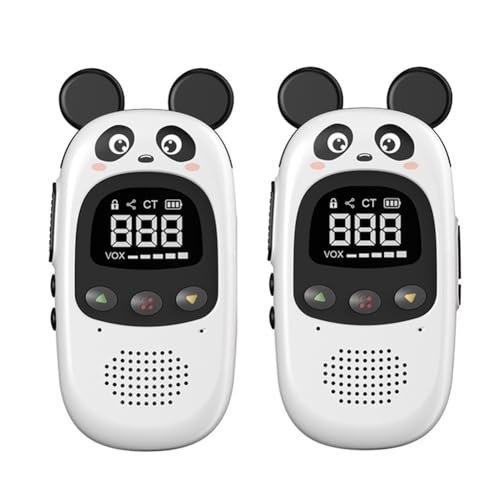 NJTHNTJR 2 Stück GT-168 Walkie-Talkie für Kinder, Geschenk für Kinder, Süßes Tragbares Spielzeug, Panda, für Den Außenbereich, Große Reichweite, Kabellos, 3 Km, Familienspiele von NJTHNTJR