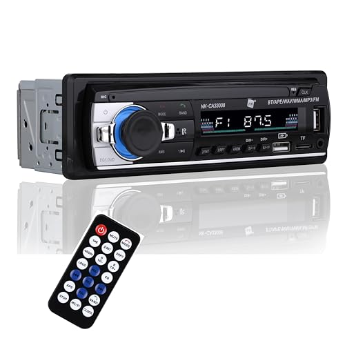 NK Autoradio mit Bluetooth 4.0-1 DIN - 4x40W, AUX-Funktion, MP3 Player und Dual-USB-Anschluss, FM-Stereosound, Freisprecheinrichtung, Fernbedienung, Ladefunktion, LCD-Display, iOS & Android, RADIOCAR von NK