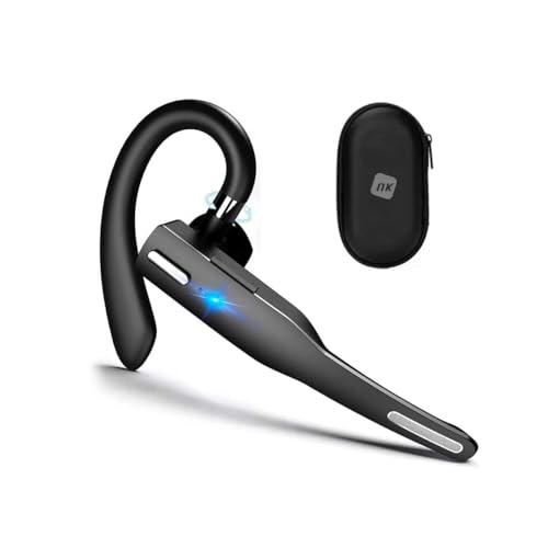 NK Wireless Bluetooth Headset 5.0 - Freisprech-Headset, Mikrofon, Clear Voice Pickup Technology, 100 mAh Akku; sehr leicht, inklusive Tragetasche, Kompatibel mit Business/Office - iPhone & Android NK Wireless Bluetooth Headset 5.0 - Freisprech-Headset, Mikrofon, Clear Voice Pickup Technology, 100 mAh Akku; sehr leicht, inklusive Tragetasche, Kompatibel mit Business/Office - iPhone & Android von NK