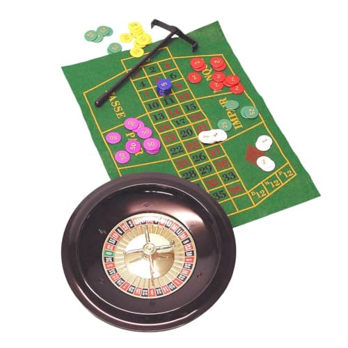 NKBSDKM Roulette-Rad-Dekorationszubehör, Interaktionstisch, Spiel-Plattenspieler für Partys, Reisen, Karneval, Treffen für Erwachsene von NKBSDKM