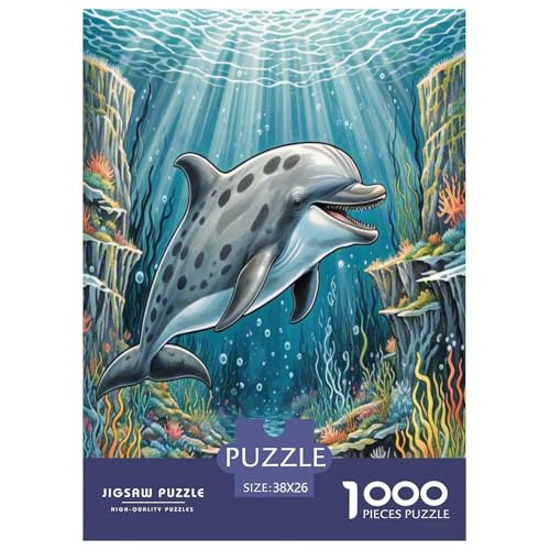 Delphin Puzzle 1000 Teile Schwer Puzzle Spielzeug Pädagogisches Spiel Impossible Wildtiere Herausforderungsspielzeug Für Erwachsene Kinder 38x26cm/1000pcs Delphin Puzzle 1000 Teile Schwer Puzzle Spielzeug Pädagogisches Spiel Impossible Wildtiere Herausforderungsspielzeug Für Erwachsene Kinder 38x26cm/1000pcs von NLAESGHOG