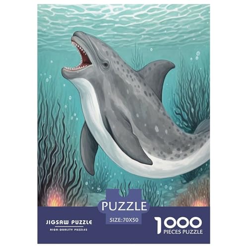 Delphin Puzzle 1000-teilige Schwer Puzzle Spielzeug Pädagogisches Spiel Impossible Wildtiere Herausforderungsspielzeug Für Erwachsene Und Kinder Ab 12 Jahren 70x50cm/1000pcs Delphin Puzzle 1000-teilige Schwer Puzzle Spielzeug Pädagogisches Spiel Impossible Wildtiere Herausforderungsspielzeug Für Erwachsene Und Kinder Ab 12 Jahren 70x50cm/1000pcs von NLAESGHOG