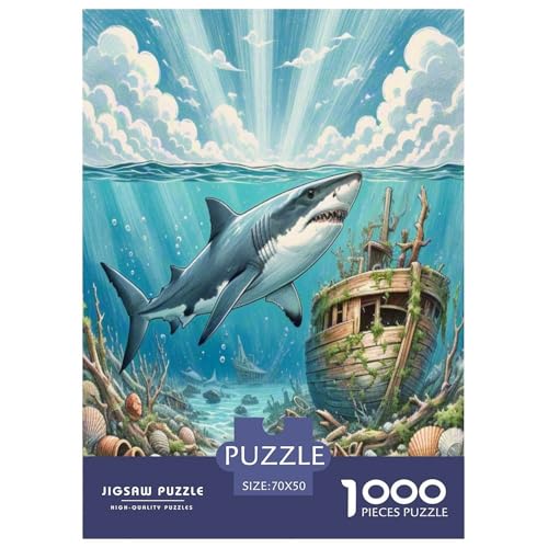Hai Puzzle 1000 Teile Schwer Puzzle Spielzeug Pädagogisches Spiel Impossible Wildtiere Herausforderung Spielzeug Für Erwachsene Und Kinder in Bewährter 70x50cm/1000pcs Hai Puzzle 1000 Teile Schwer Puzzle Spielzeug Pädagogisches Spiel Impossible Wildtiere Herausforderung Spielzeug Für Erwachsene Und Kinder in Bewährter 70x50cm/1000pcs von NLAESGHOG